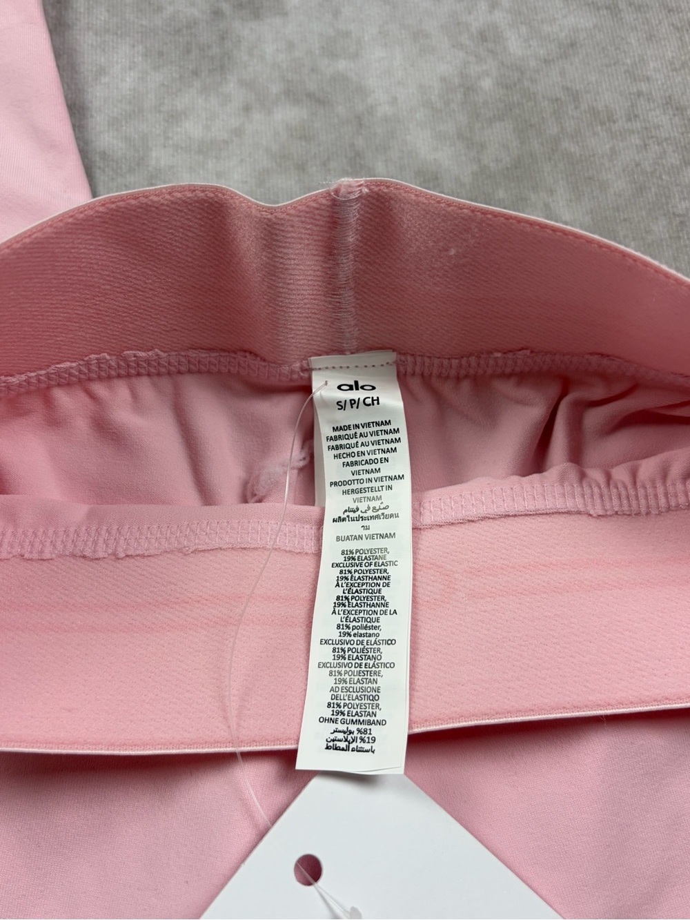 Alo Women’s Pink Seam-Trim Sports Bra and Legging Set XS - Picture 4 of 4